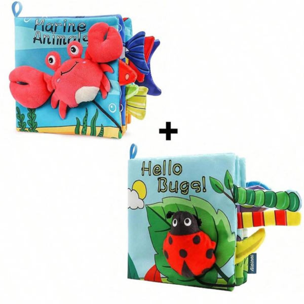 Baby Soft Cloth Book, High Contrast Colorful, Crinkle Book