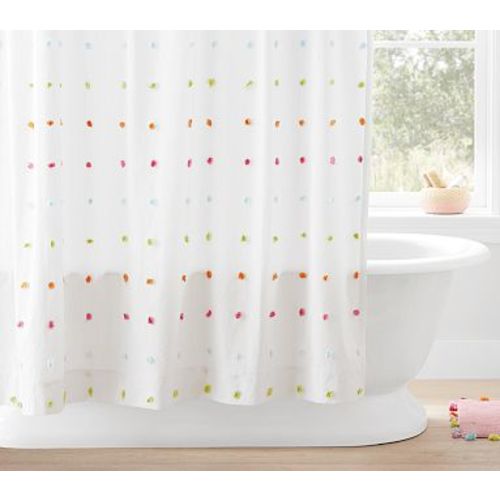 Tufted Dot Shower Curtain, Shower Curtain, Multi