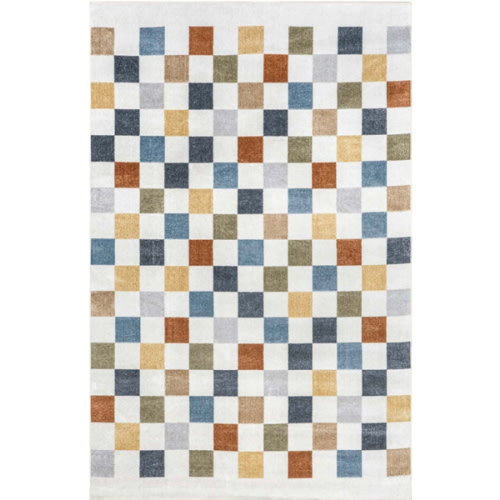 Carina Colorful Checkered Washable Rug | Multicolor – Rugs USA
