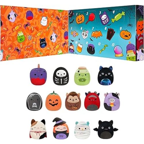Squishmallows Original Micromallows Halloween Countdown Calendar 13-Pack Plush
