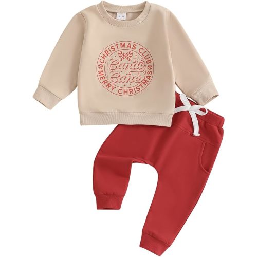 Adobabirl Toddler Baby Halloween Outfit Boy Girl Pumpkin Patch Crew Sweatshirt and Pants Set Halloween Fall Baby Clothes