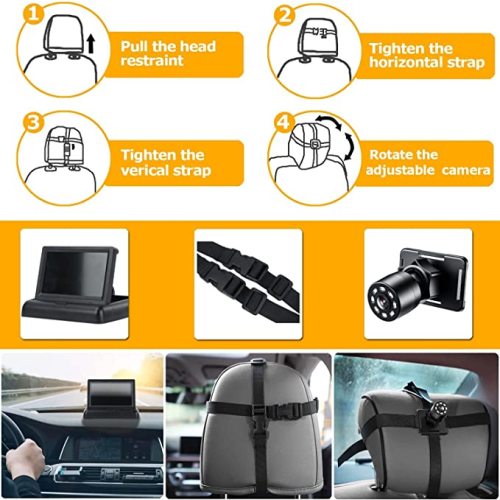 Itomoro Baby Car Mirror, View Infant in Rear Facing Seat with Wide Crystal Clear View,360° Rotation Plug and Play Easy Install baby car monitor 1080p - 1 Count (Pack of 1)