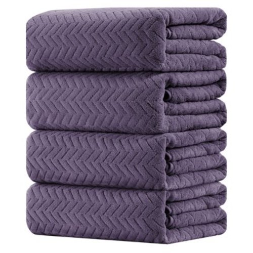 Anray Home Bath Towel Set 4 Pack Microfiber Bathroom Towel Plush Bath Sheet Towel Oversized Towels Hotel Shower Towel Collection