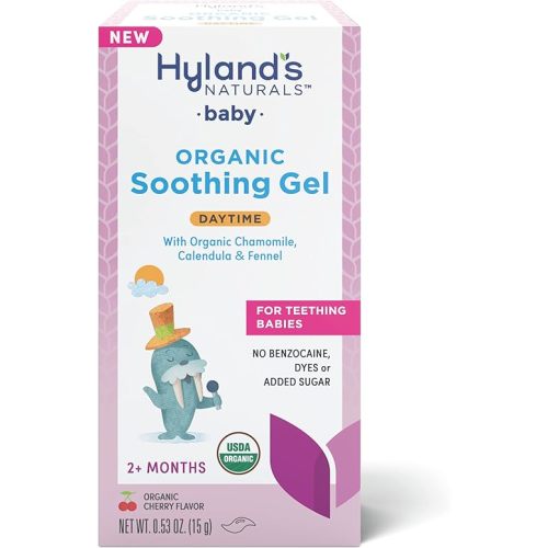 Hyland's Baby - Organic Day Oral Soothing Gel, with Chamomile, Calendula, & Fennel, Natural Relief of Oral Discomfort, Irritability & Swelling, Easy-to-Apply, Ages 2 Months & Up, 0.53 Ounce