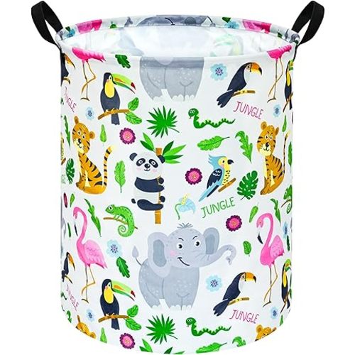 Kids Hamper Baby Laundry Basket Nursery Storage Bins,Waterproof Clothes Organizer Gift Toy Box,Large Canvas Foldable Chest for Home/Dorm/Kitchen/Pet/Office/Closet/Shelf/Room Decor