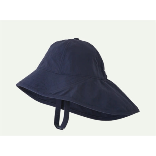 Patagonia Baby Block-the-Sun Full Navy Brim Hat 6-12 Months
