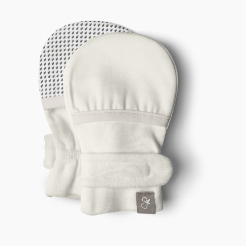 Goumi Kids Stay-On Organic Baby Mitts - Cloud, 3-6 M