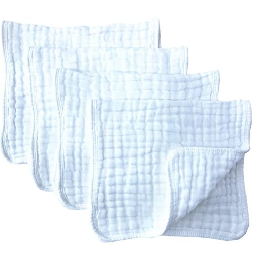 Synrroe Muslin Burp Cloths (4 Pack)