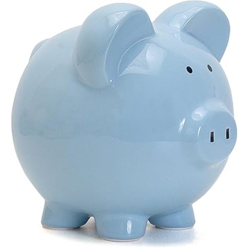 Child to Cherish Ceramic Piggy Bank, Blue