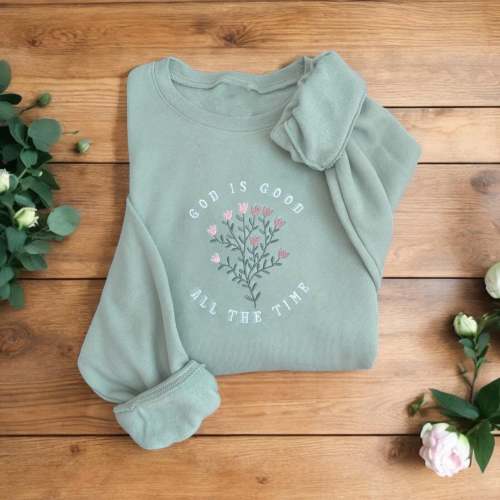 God Is Good Floral Embroidered Nursing Sweatshirt – Giftifymama
