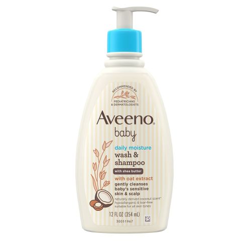 Aveeno Baby Daily Moisture Wash & Shampoo, 12 OZ