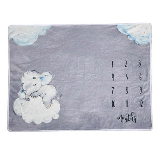 NUOLUX 1Pc Baby Monthly Milestone Blanket Photo Prop Blanket Baby Commemorate Blanket