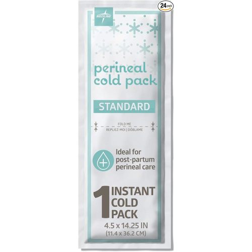 Medline Perineal Cold Packs for Postpartum Care (24 Count) Each Absorbent Pad is 4.5" x 14.25" Perfect for your After Delivery Postpartum Essentials Kit