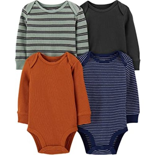 Simple Joys by Carter's Baby 4-Pack Long-Sleeve Thermal Bodysuit