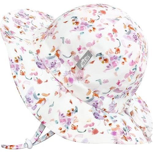 JAN & JUL 50+ UPF Cotton Sun Hat with Wide Brim for Toddler Girls