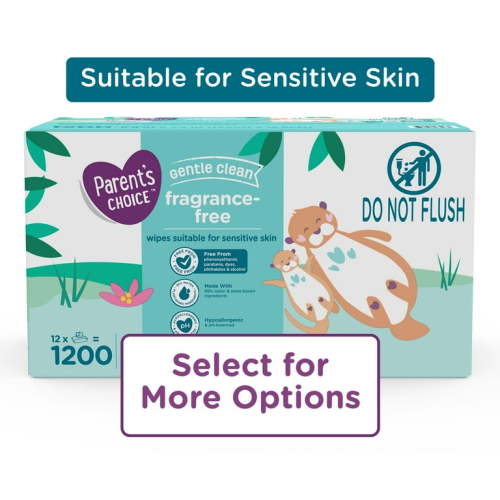 Parents Choice Fragrance-Free Baby Wipes, 1200 Count (Select for More Options) HSA/FSA Eligible