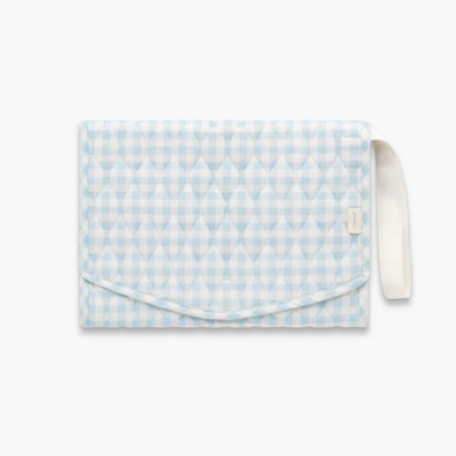 Portable Changing Pad - Blue Gingham