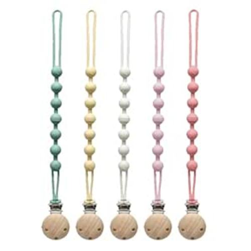 Pacifier Clip for Boys Girls - MORIBOX 5 Pack Paci Clip Soothie Baby Binky Holder for Shower Birthday Gift (5 Packs - 1)