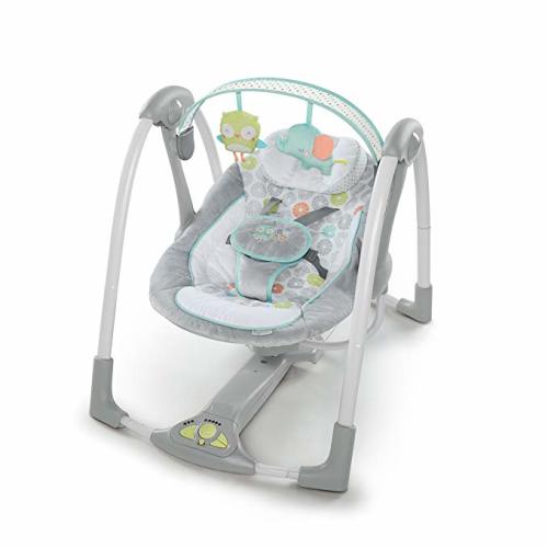 Ingenuity Swing 'n Go Portable Baby Swings - Hugs & Hoots (10247)