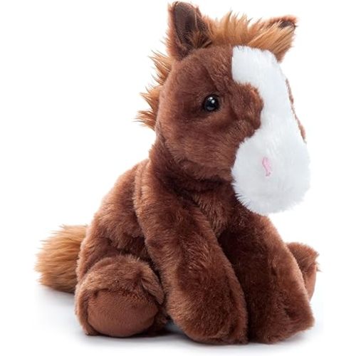 The Petting Zoo Floppy Horse Stuffed Animal Plushie, Gifts for Kids, Wild Onez Wildlife Animals, Horse Plush Toy 9 inches