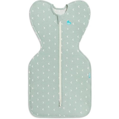 Love to Dream Swaddle Up Original, Arms Up Position, Light and Ultra Breathable Cotton - Wearable Blanket - 1.0 TOG - (20-24°C) Ideal for Moderate Temps, Medium 13-19lbs, Moon Olive