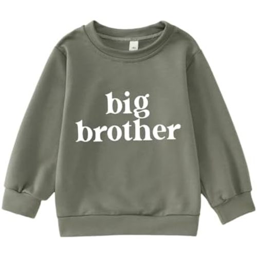 Big Brother Sweatshirt Toddler Boy Promoted to Big Brother Pullover Announcement Crewneck Long Sleeve Shirt Fall Tops