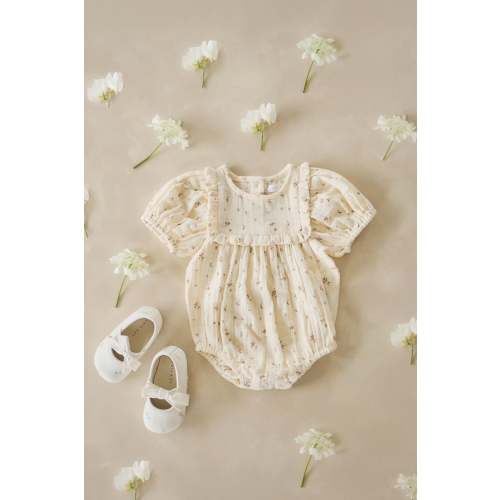Organic Cotton Muslin Odette Playsuit - Dina Antique