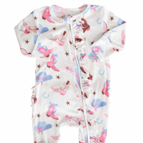 Boot Scootin’ Zipper Footie – Pcastbaby