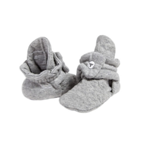 Quilted Bee Grey Organic Baby Booties | Burt's Bees Baby®
