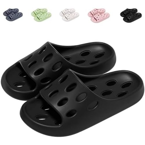 Shower Shoes for Women Men, Premium Quick Drying Shower Slippers Non-Slip Pool Beach Comfortable Lightweight House Slippers with Drain Holes