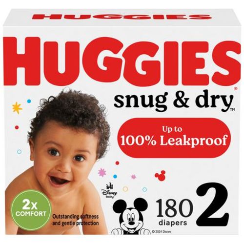 HUGGIES Snug & Dry Diapers, Mega Colossal Pack, Sizes: 1-8, Sizes: 1-8 | 200-74 Count