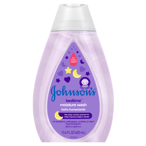 Johnson's Bedtime Tear-Free Moisture Bath Body Wash for Baby and Toddler with Soothing Aromas, 13.6 oz