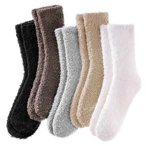 Josnown Fuzzy Socks for Women Cozy Soft Fluffy Slipper Warm Winter Plush Sleep Socks Christmas Gifts for Women