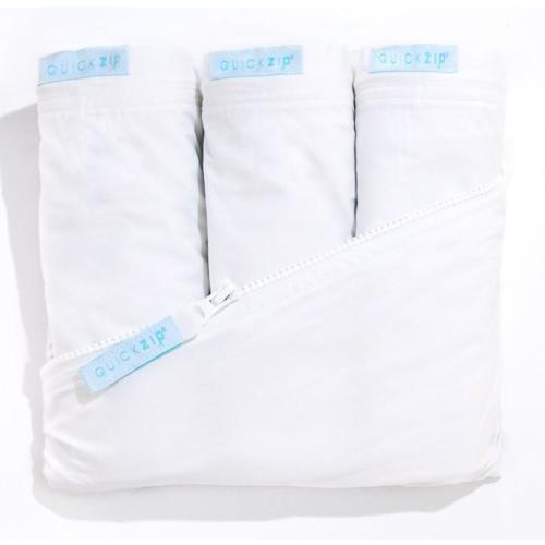Crib Zip Sheet Starter Pack - Crib 3-Pack / White