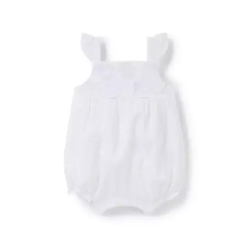 Baby White Serena Williams x Janie and Jack Flower Baby Romper by Janie and Jack