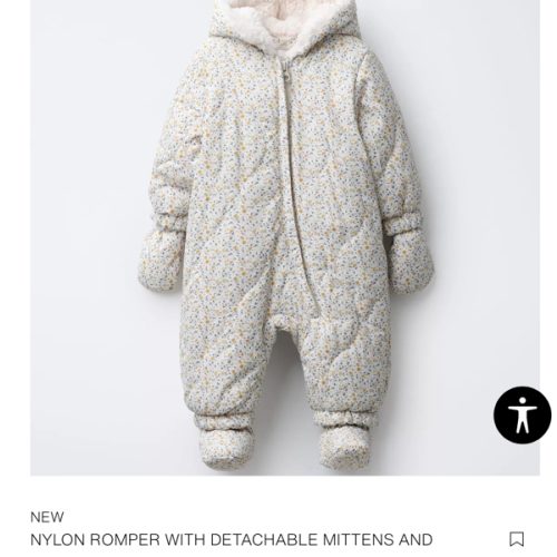 NYLON ROMPER WITH DETACHABLE MITTENS AND BOOTIES, FLORAL PRINT - Multicolored | ZARA United States