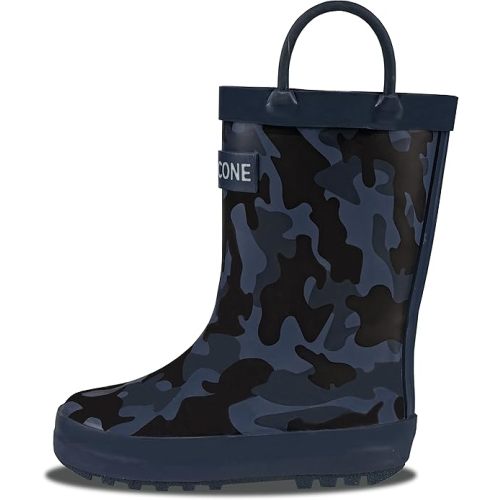 Lone Cone Kids Rain Boots for Girls & Boys – Waterproof Natural Rubber Toddler Rain Boots with Non-Slip Outsole & Easy Pull Handles – Solid, Pattern & Glitter Designs