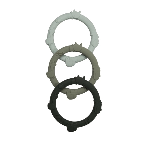 Loulou Lollipop Wild Teething Ring Set - Sage Green