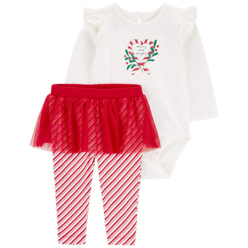 Baby 2-Piece Christmas Bodysuit & Tutu Pant Set - Carter's | Carter's