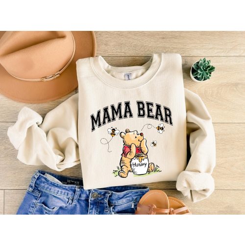 Mama Bear The Pooh Sweatshirt, Disney Mom Shirt, Winnie The Pooh Mom Shirt, Gift for Mom, Mama Sweater, Mothers Day Shirt, Mothers Day Gift