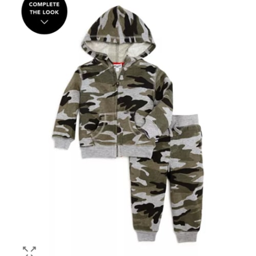 Boys' Camo Zip-Up Hoodie & Jogger Pants - Baby