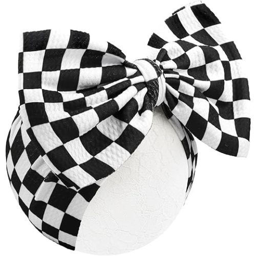 Checkered Bow for Baby Girl