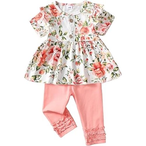 Baby Girl Clothes Toddler Girl Outfits Ruffle Shirt Pants Cute Infant Outfit Set Baby Girl Fall Winter Clothes