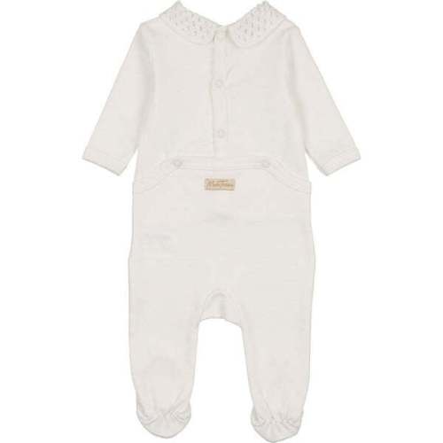Touch of Crochet Footie, Boys Pearl Blue - Mon Tresor Bebe | Maisonette