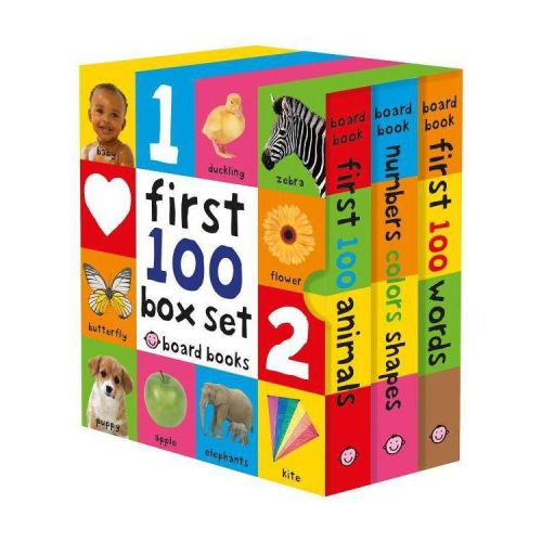 First 100 Board Book Box Set (3 Books) - by Roger Priddy (Mixed Media Product)
