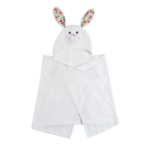 ZOOCCHINI - Toddler, Kids Plush Terry Hooded Bath Towel - Swim Towel - Bella the Bunny