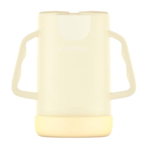 Momcozy Squeeze Pouch Holder for Food Pouches and Drink Boxes, Baby Pouch Holder Allows Baby to Self-Feed and Avoid Messes, Baby Food Pouch Holder Handle is Easy to Grip, Comfortable, Yellow