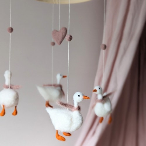 Geese baby mobile, Baby mobile girl, Modern baby mobile, Birds crib mobile, Ducks baby mobile, Farm nursery mobile, Ducks baby shower