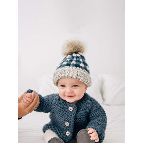 Buffalo Check Pom Pom Beanie
