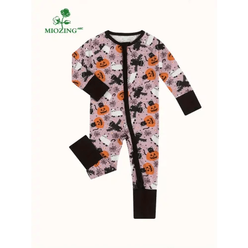 bamboo fiber fabric halloween bat pumpkin print long sleeve - Temu